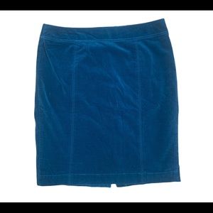 Boden teal velvet fully lined midi skirt